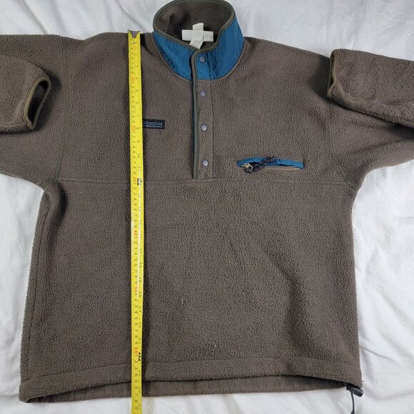 Vintage Columbia Mens Medium Brown Pullover Sweater Made In USA Casual Outdo - Picture 8 of 9